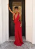 Elysia Lace Maxi Dress - Red sold by Peppermayo