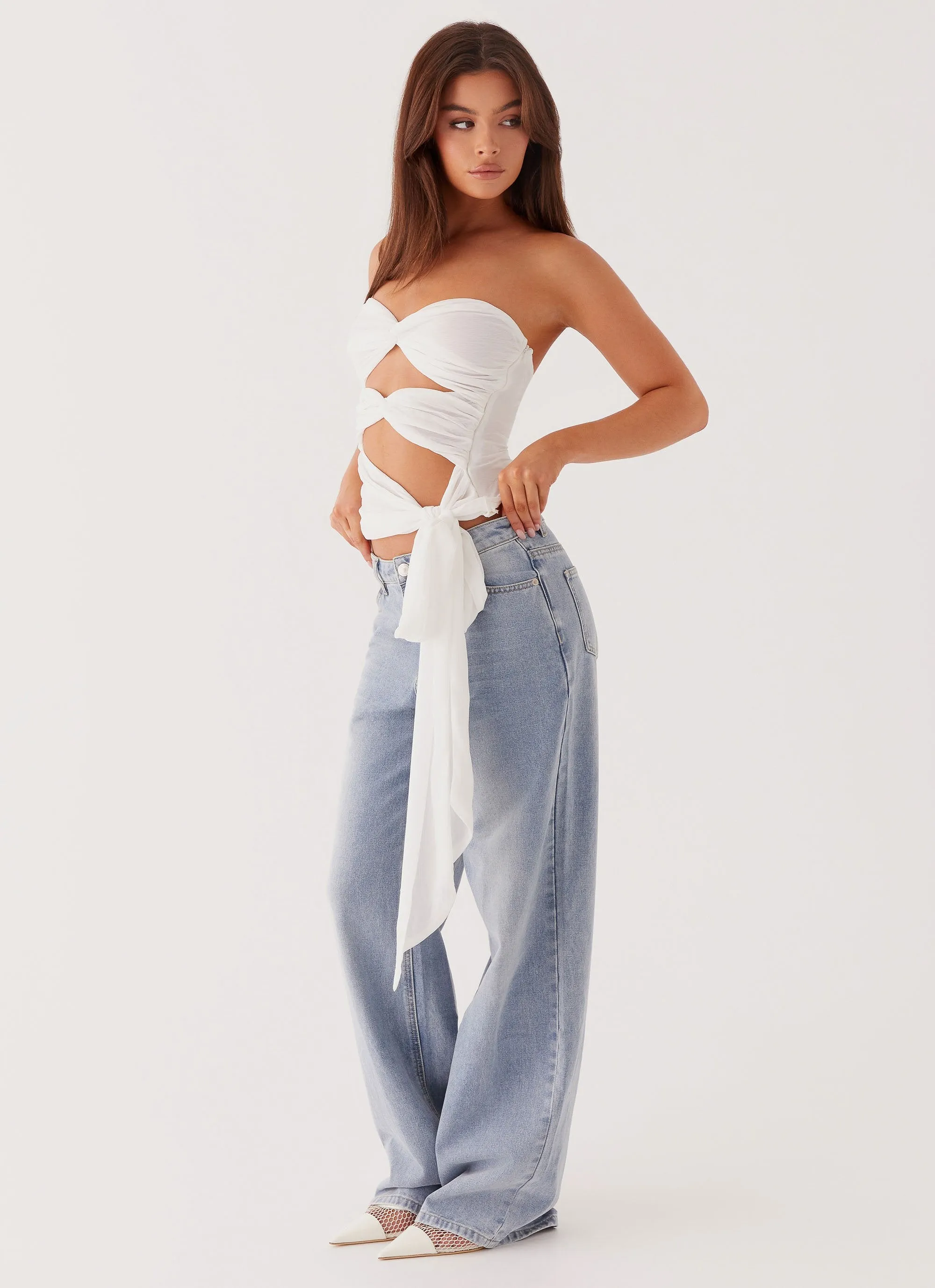 Sunlight Cascade Top - White sold by Peppermayo product image thumbnail 3