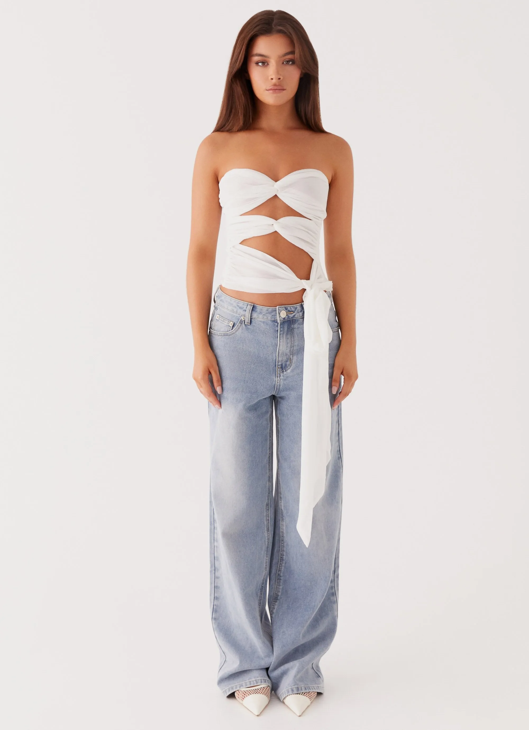 Sunlight Cascade Top - White sold by Peppermayo product image thumbnail 2