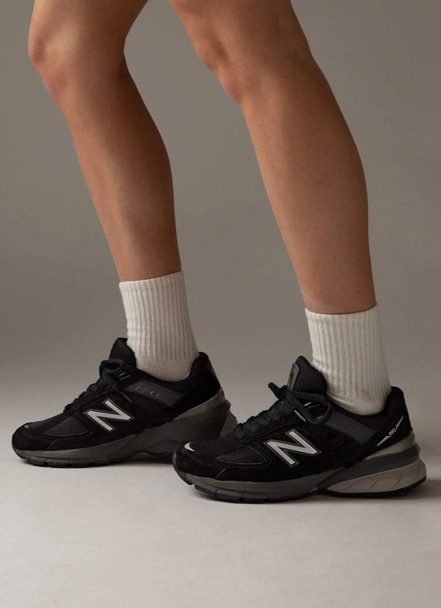 990 Sneaker - Black Silver sold by Peppermayo