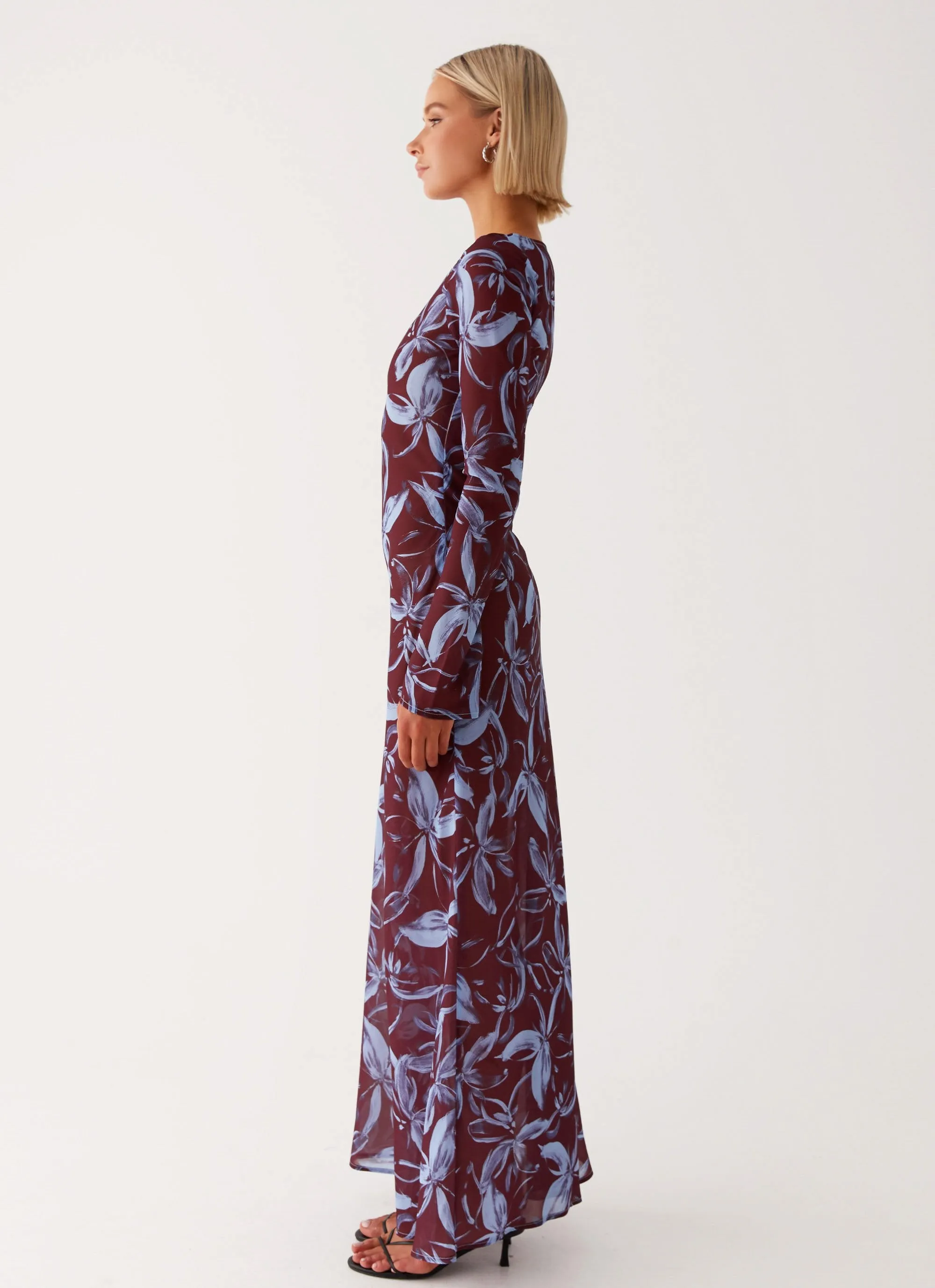 Lorde Maxi Dress - Brown Purple Floral sold by Peppermayo product image thumbnail 4