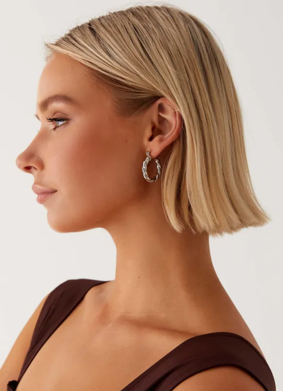 Priscilla Earrings - Silver sold by Peppermayo