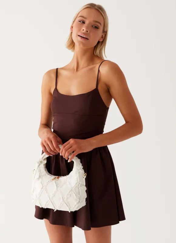 Bryony Shoulder Bag - White sold by Peppermayo