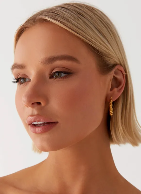 Priscilla Earrings - Gold sold by Peppermayo