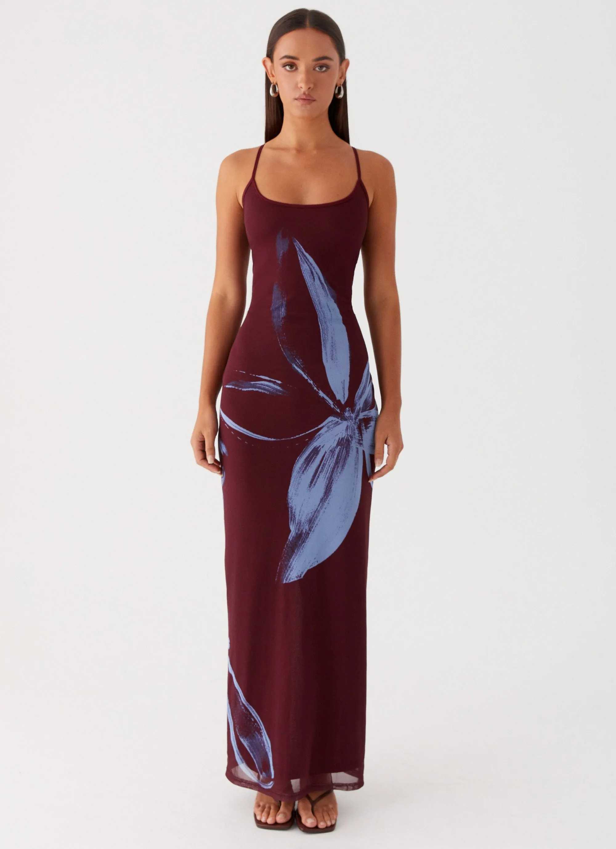 Serene Maxi Dress - Brown Purple Floral sold by Peppermayo product image thumbnail 3