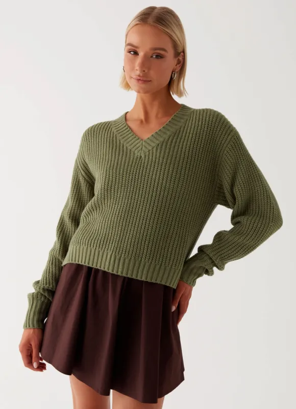 Jenson Sweater - Khaki sold by Peppermayo