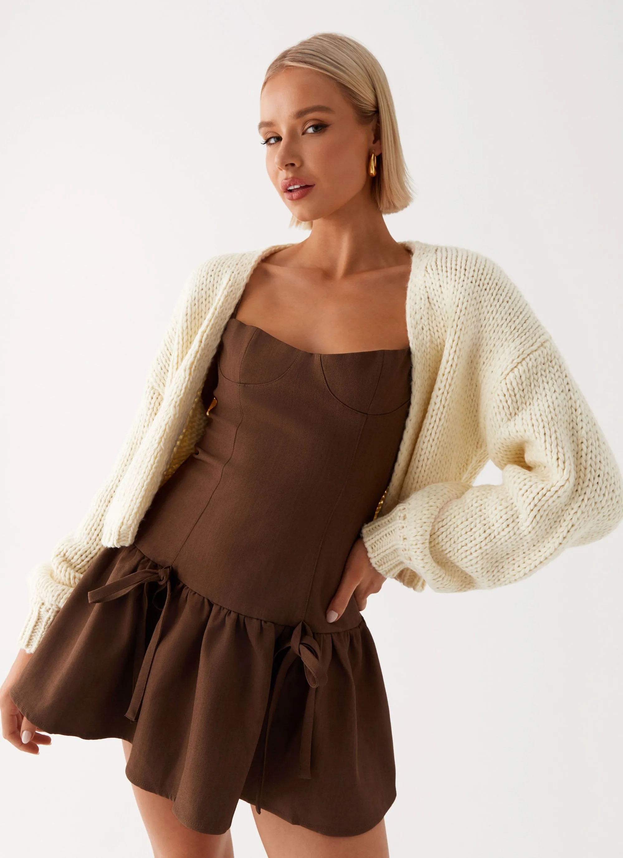 Jasleen Knit Cardigan - Ivory sold by Peppermayo product image thumbnail 5