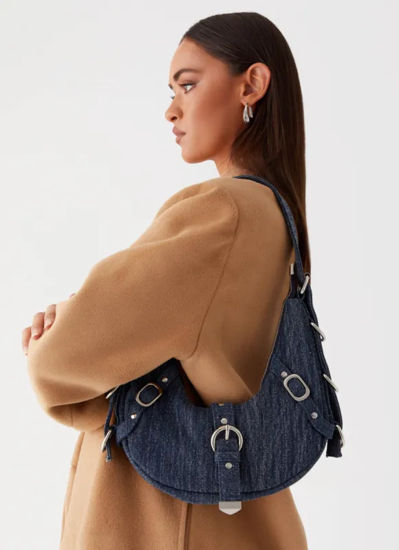 Sofia Shoulder Bag - Dark Blue sold by Peppermayo
