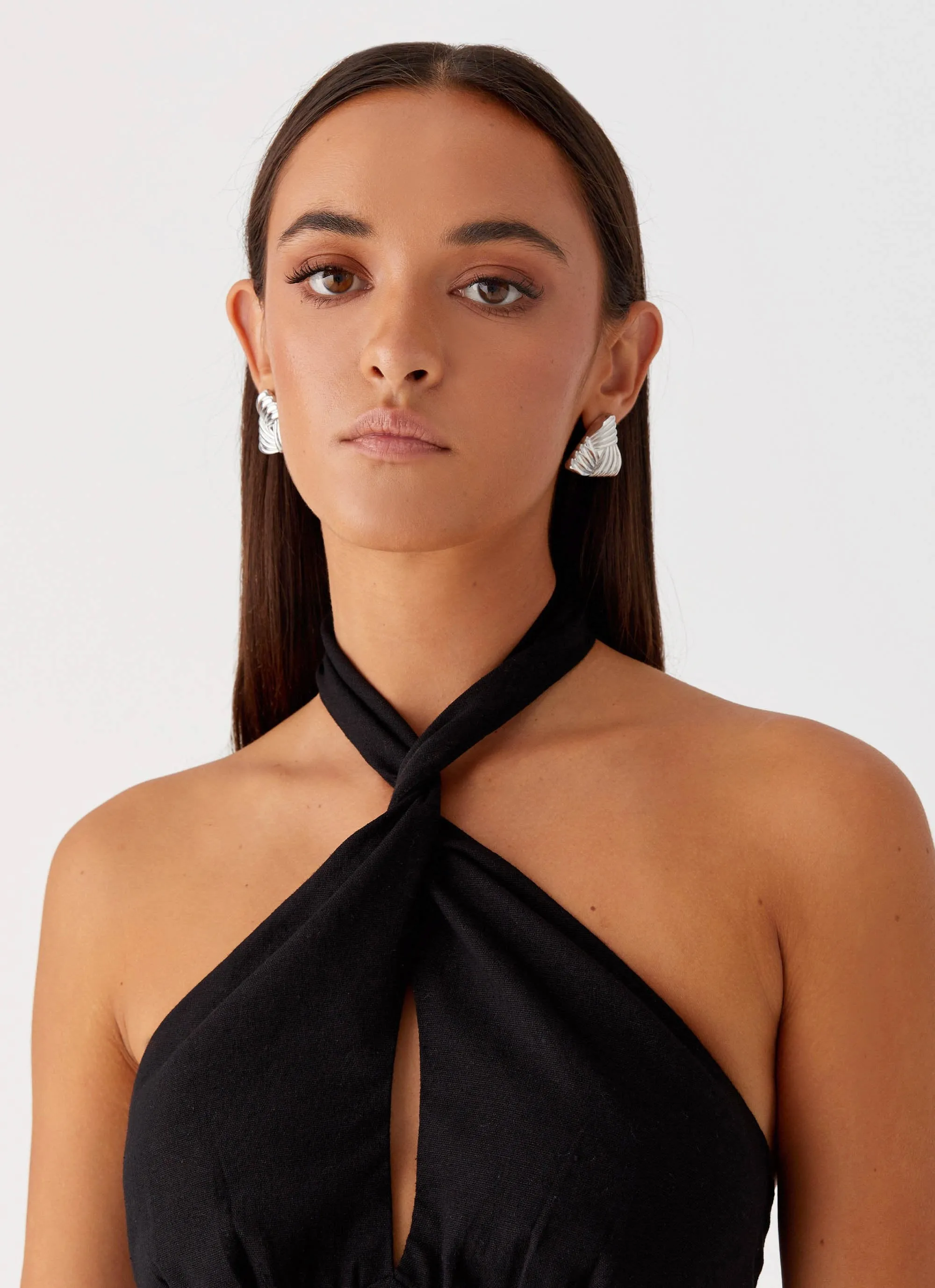 Sabine Linen Mini Dress - Black sold by Peppermayo product image thumbnail 5