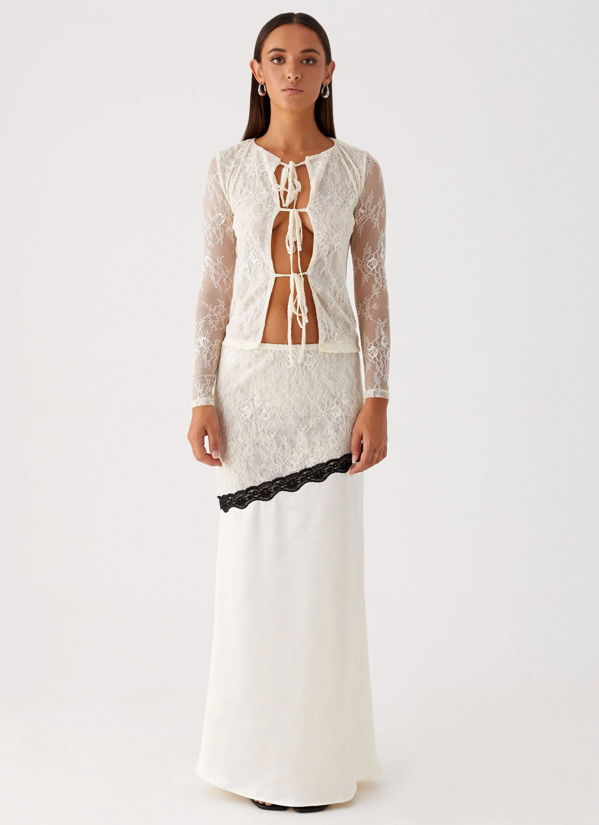 Duet Lace Maxi Skirt - Ivory sold by Peppermayo product image thumbnail 3