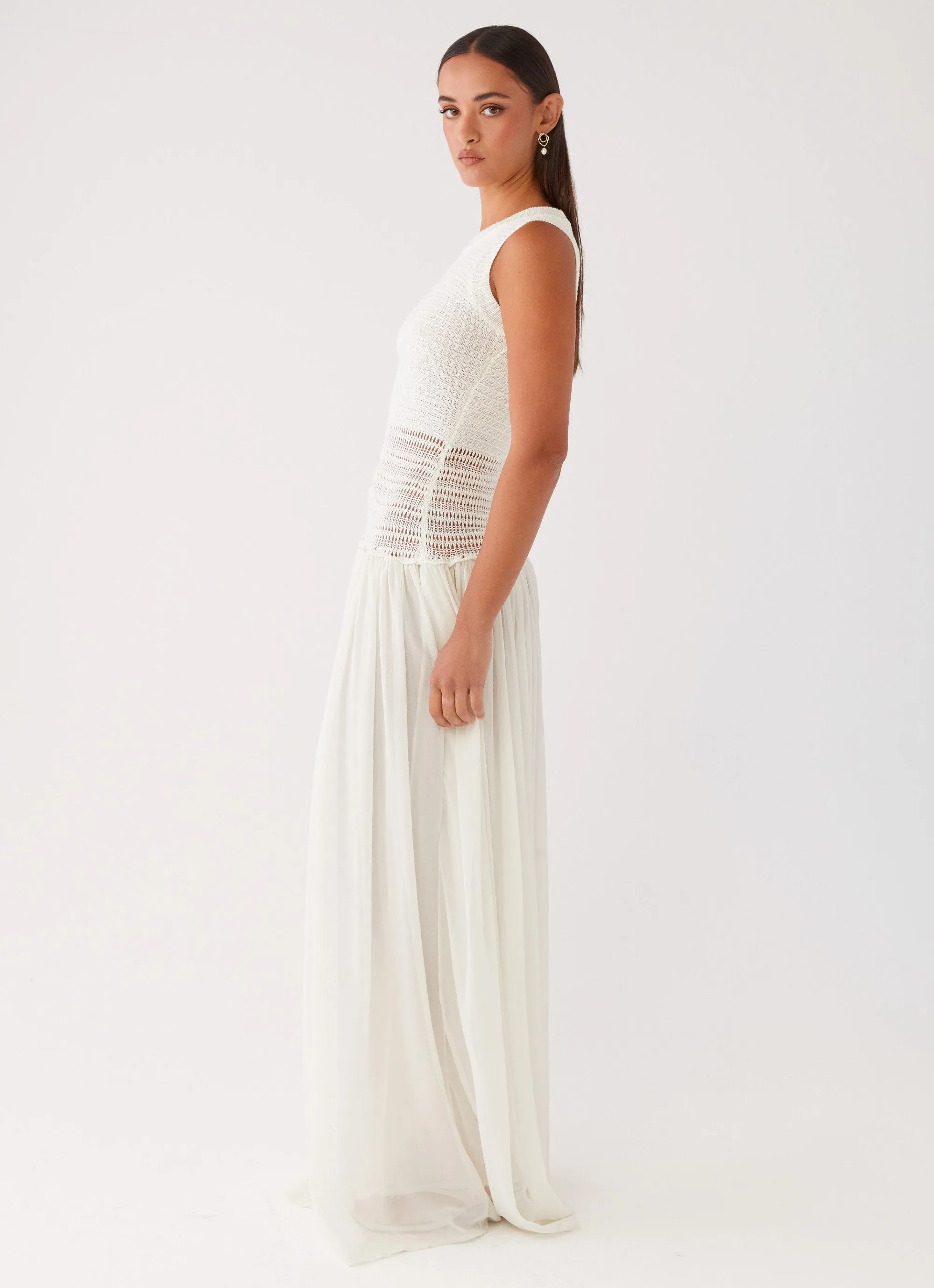 Off Grid Crochet Maxi Dress - White sold by Peppermayo product image thumbnail 4