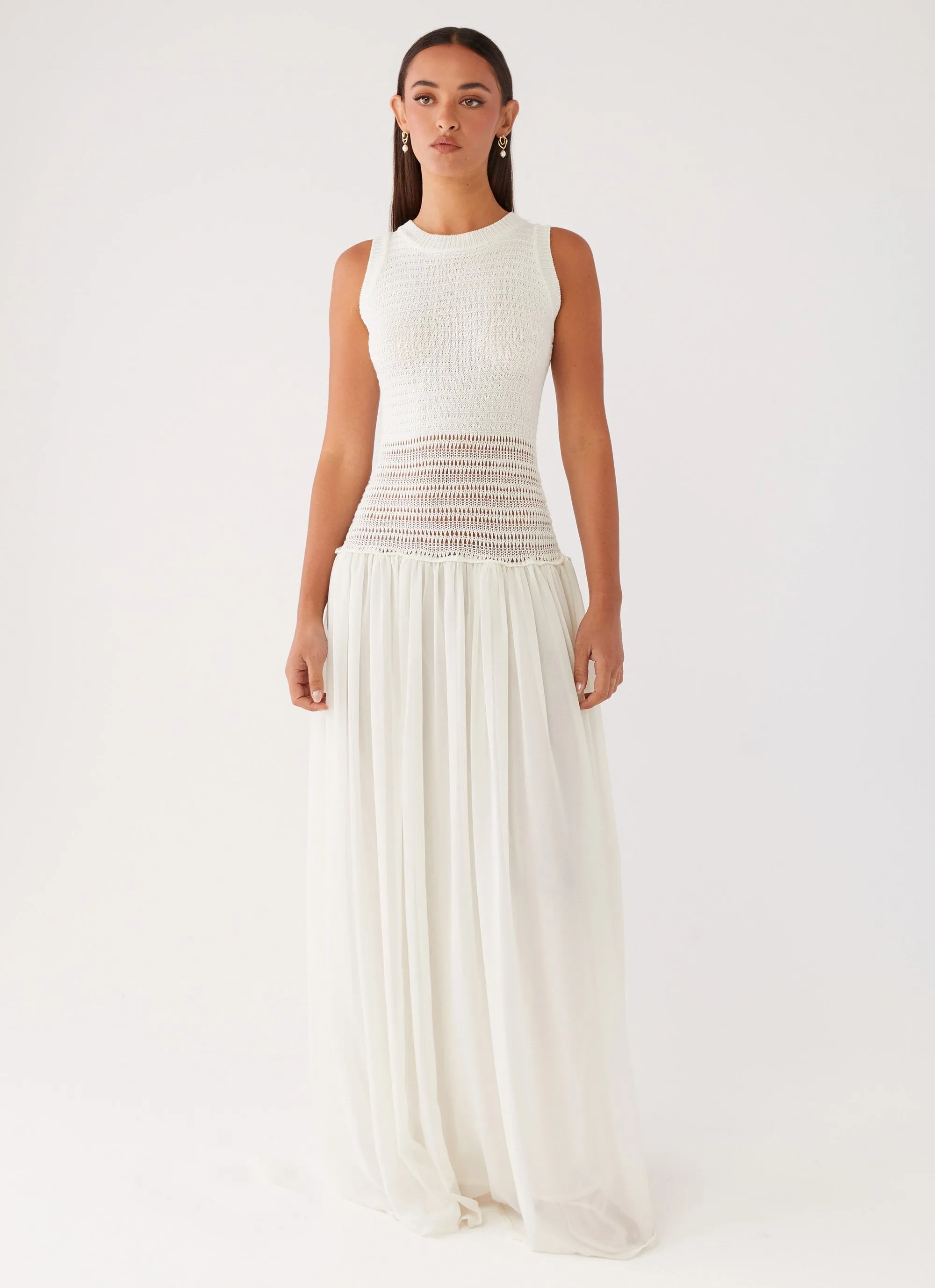 Off Grid Crochet Maxi Dress - White sold by Peppermayo product image thumbnail 3