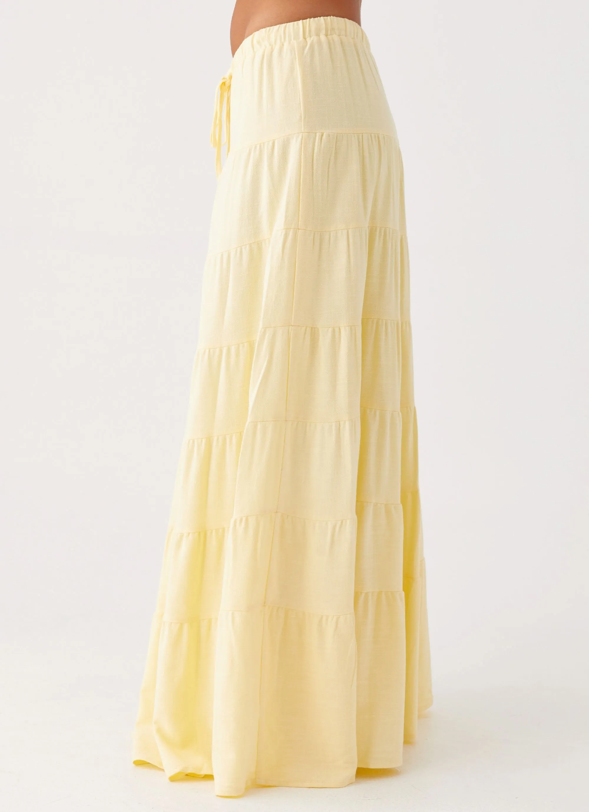 Mariella Linen Maxi Skirt - Yellow sold by Peppermayo product image thumbnail 3