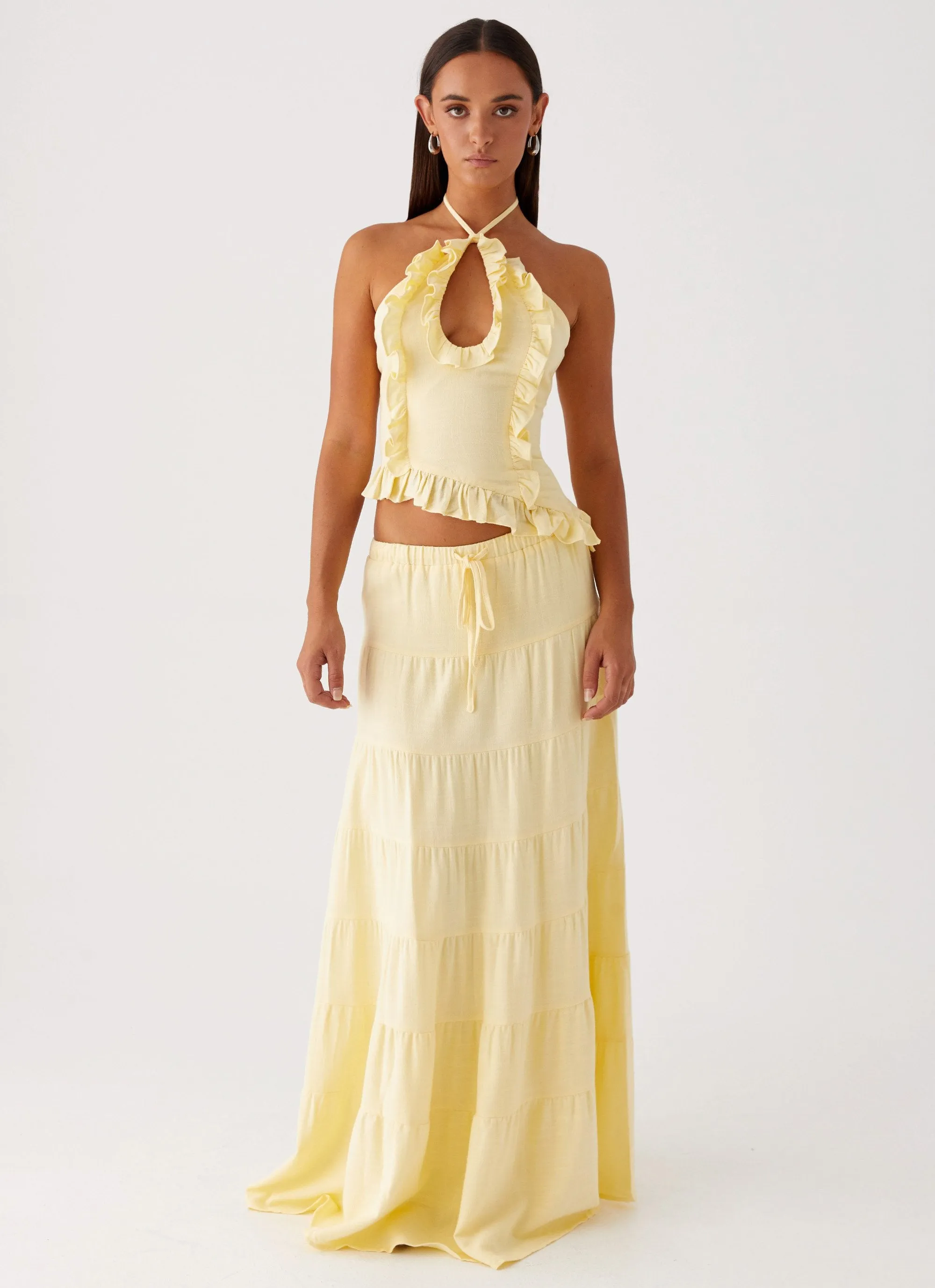 Mariella Linen Maxi Skirt - Yellow sold by Peppermayo product image thumbnail 2