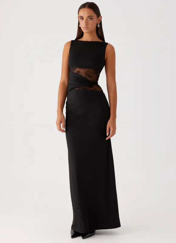 Karma Maxi Dress - Black sold by Peppermayo