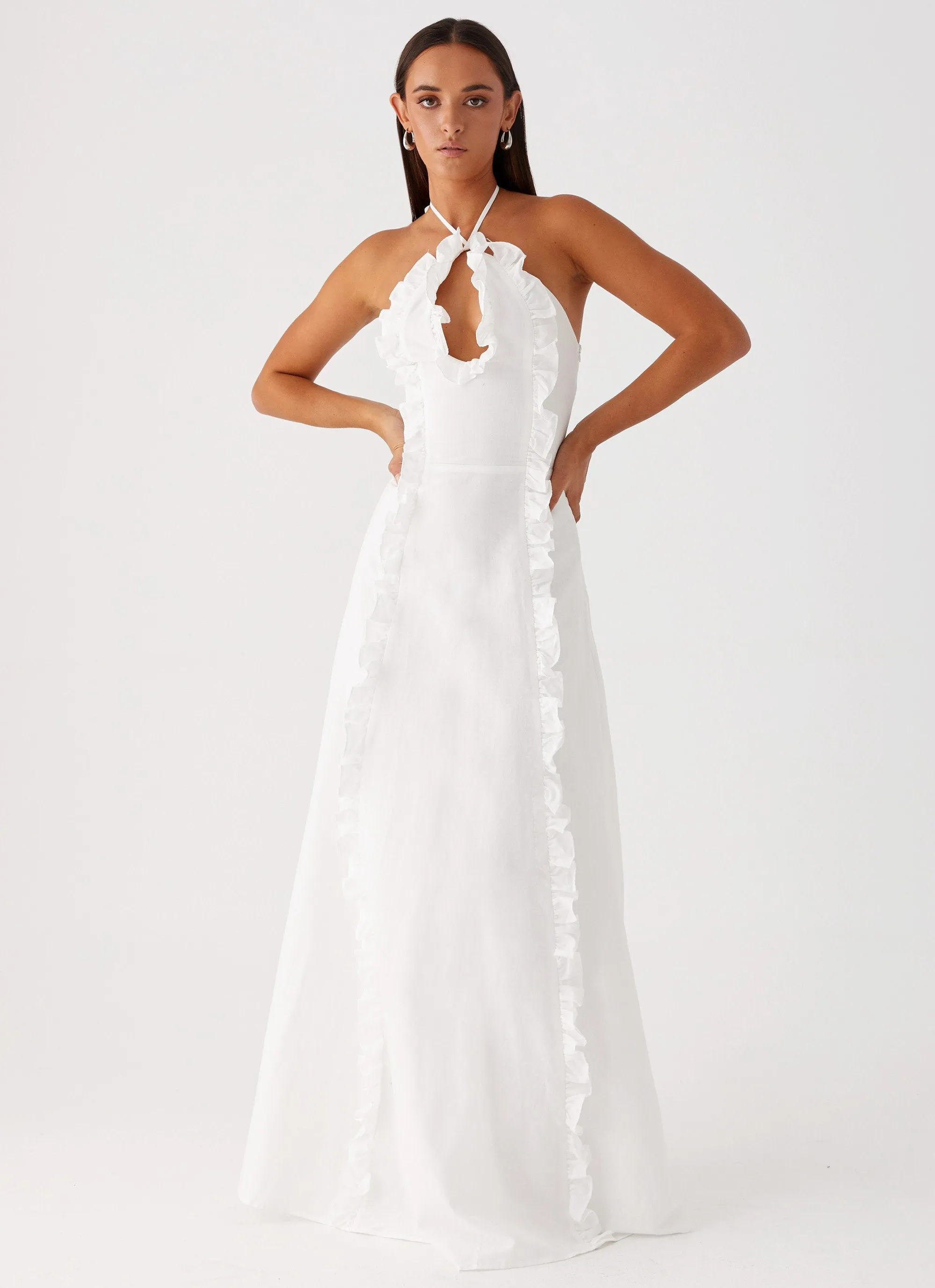 Mariella Maxi Dress - White sold by Peppermayo