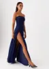 Eden Strapless Maxi Dress - Navy sold by Peppermayo