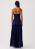 Eden Strapless Maxi Dress - Navy sold by Peppermayo