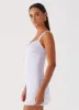 Odette Satin Mini Dress - Lilac sold by Peppermayo