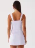 Odette Satin Mini Dress - Lilac sold by Peppermayo