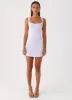Odette Satin Mini Dress - Lilac sold by Peppermayo