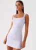 Odette Satin Mini Dress - Lilac sold by Peppermayo