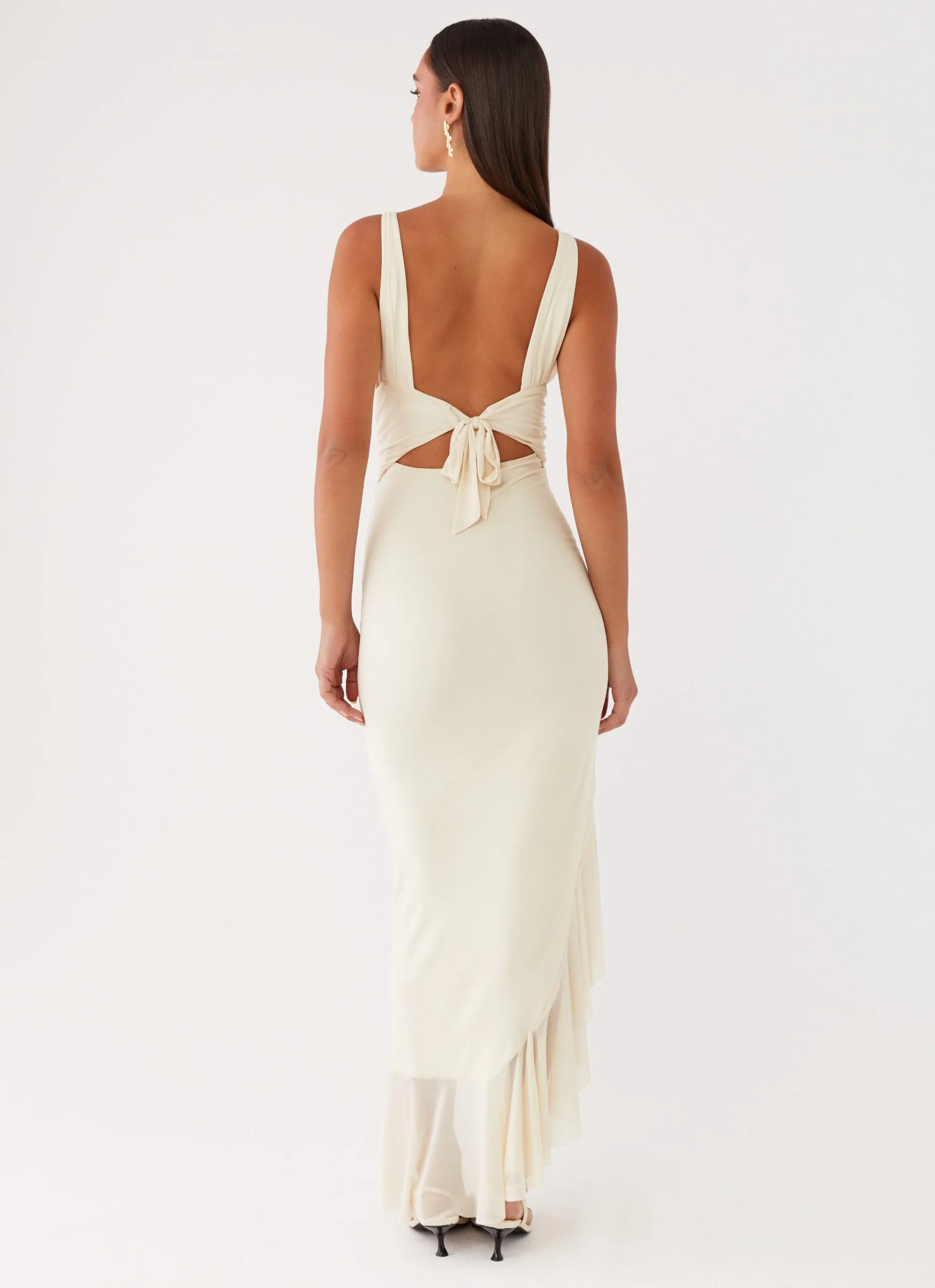 Luna Eclipse Cut Out Maxi Dress - Lemon sold by Peppermayo product image thumbnail 4