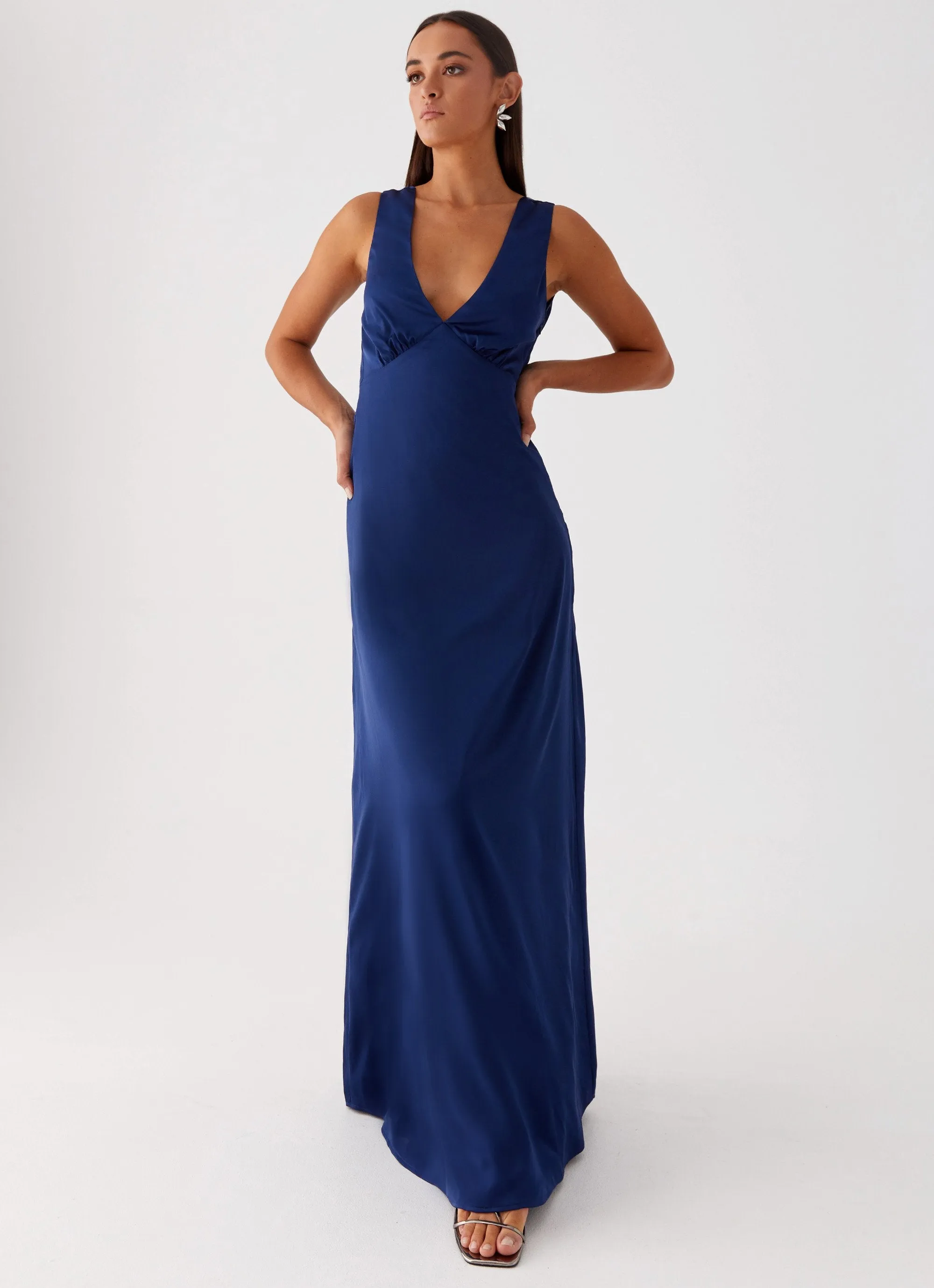 Winnie Cowl Back Maxi Dress - Navy sold by Peppermayo product image thumbnail 5