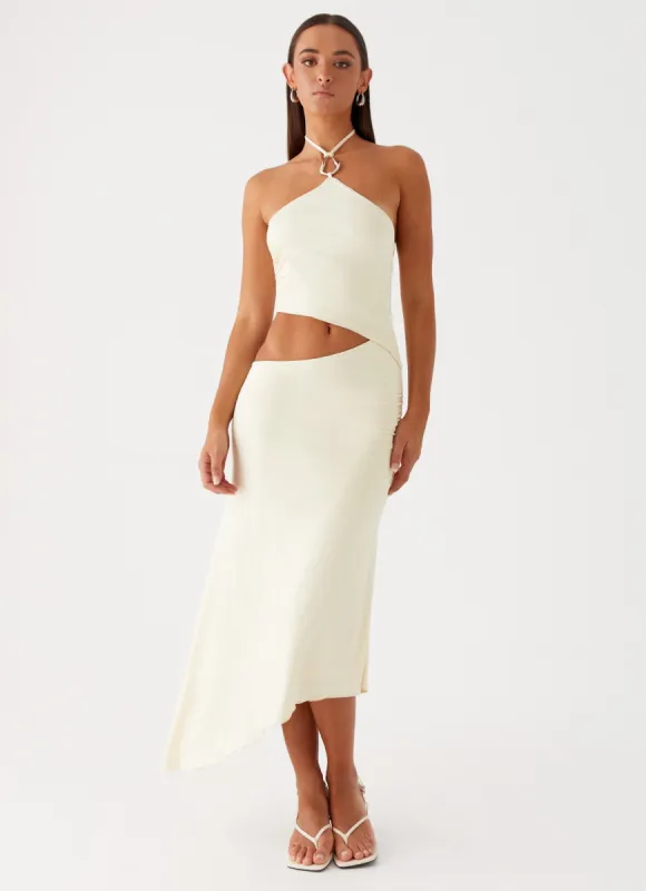 Tasha Maxi Dress - Lemon sold by Peppermayo
