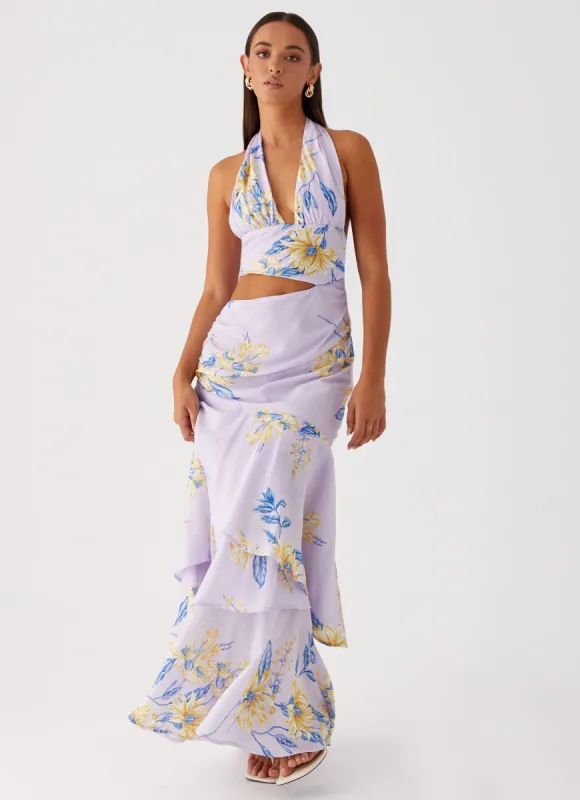 Mikayla Maxi Dress - Lavender sold by Peppermayo