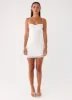 Arden Mesh Mini Dress - White sold by Peppermayo