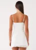Arden Mesh Mini Dress - White sold by Peppermayo