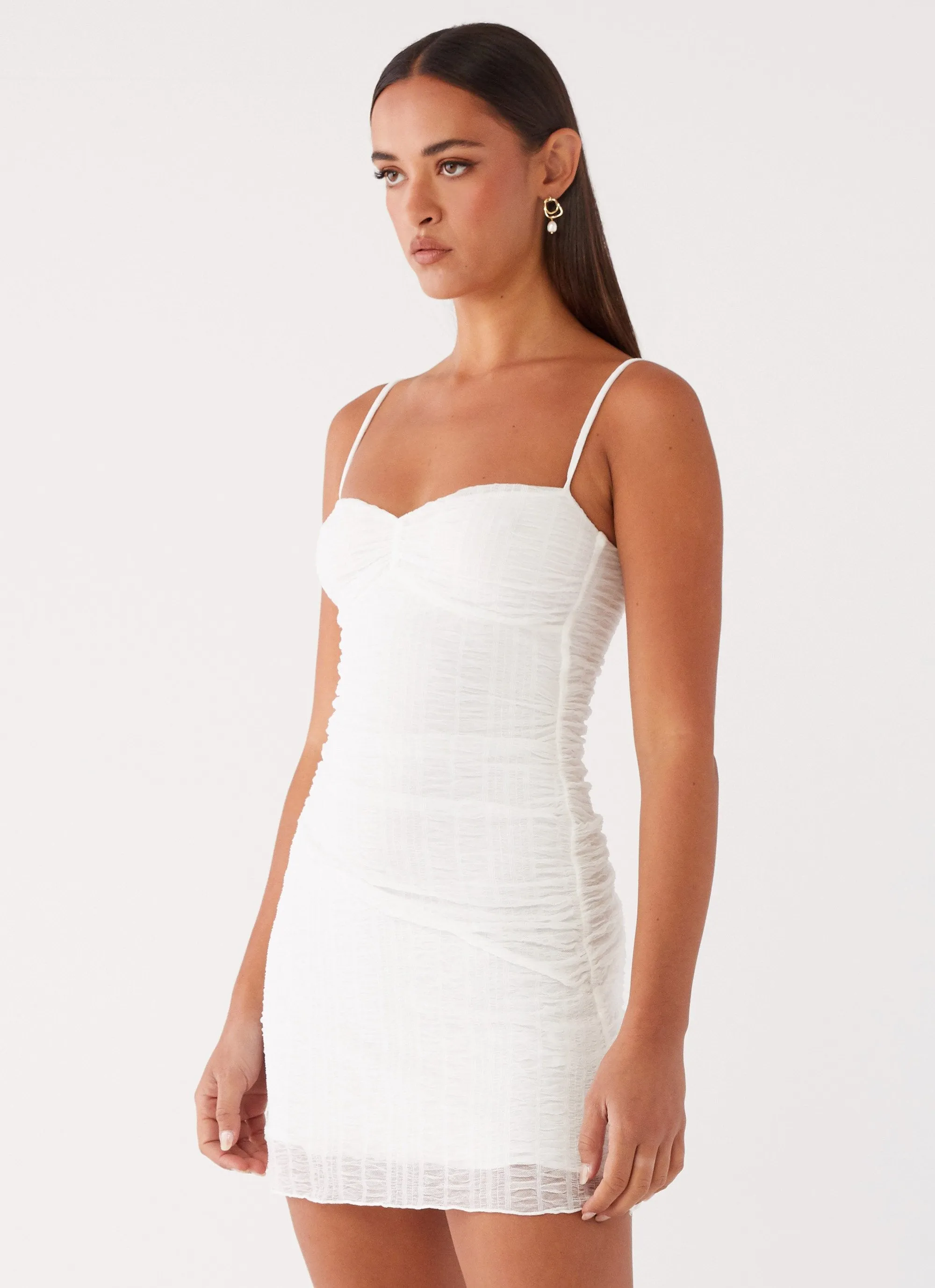 Arden Mesh Mini Dress - White sold by Peppermayo product image thumbnail 3