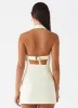 Bianca Halter Dress - Yellow sold by Peppermayo