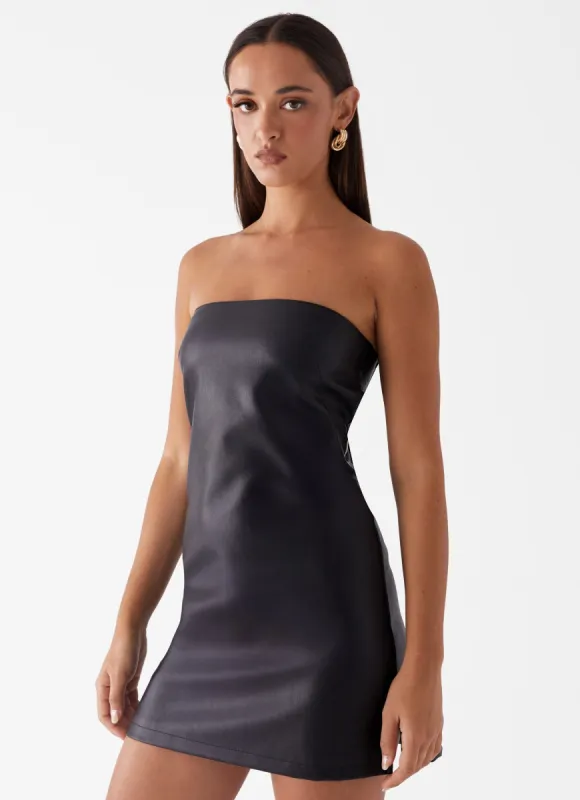 Kenny Mini Dress - Black sold by Peppermayo