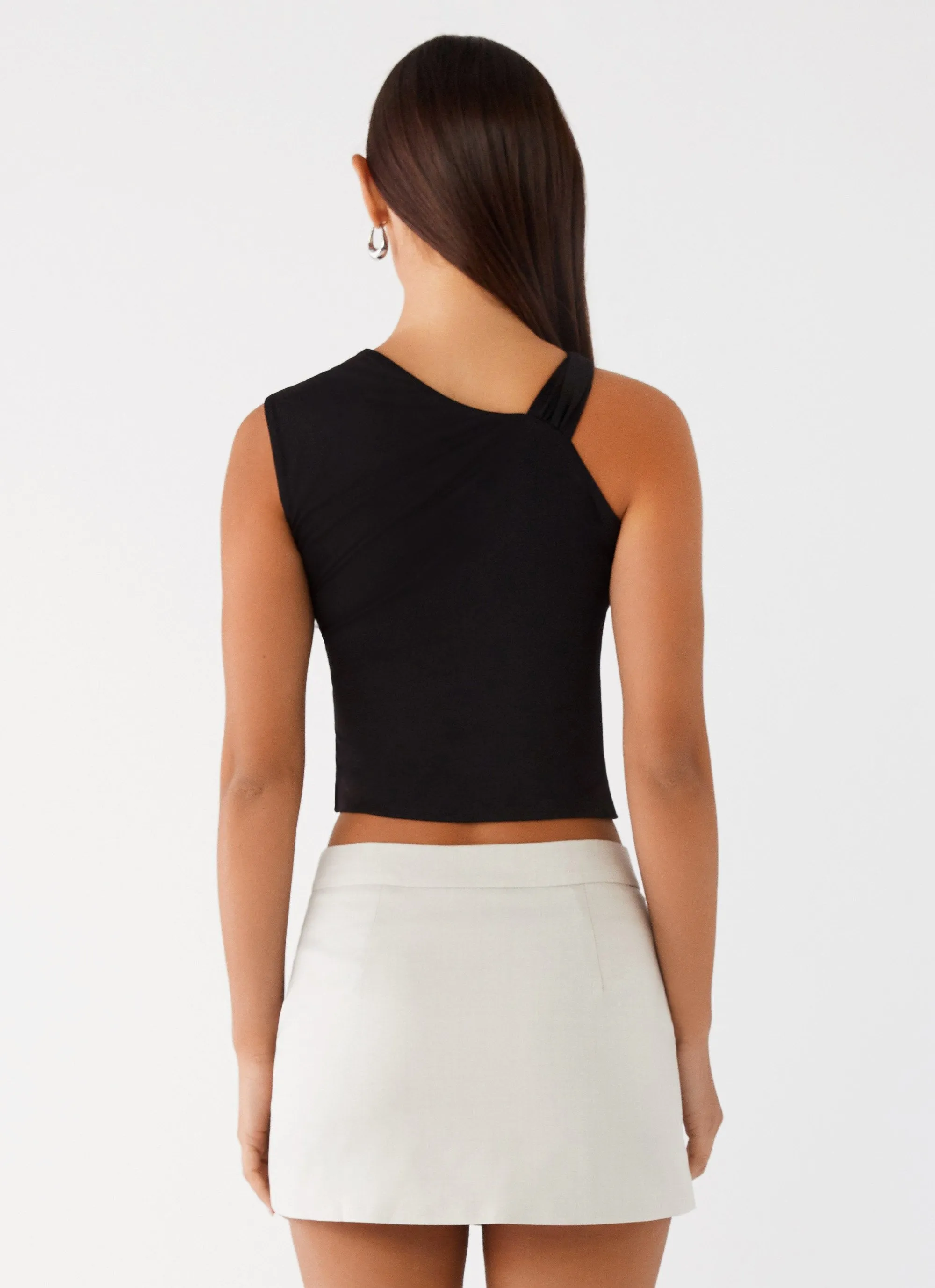 Jesse Twist Shoulder Top - Black sold by Peppermayo product image thumbnail 4