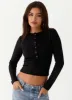 Kellie Long Sleeve Knit Top - Black sold by Peppermayo