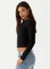 Kellie Long Sleeve Knit Top - Black sold by Peppermayo