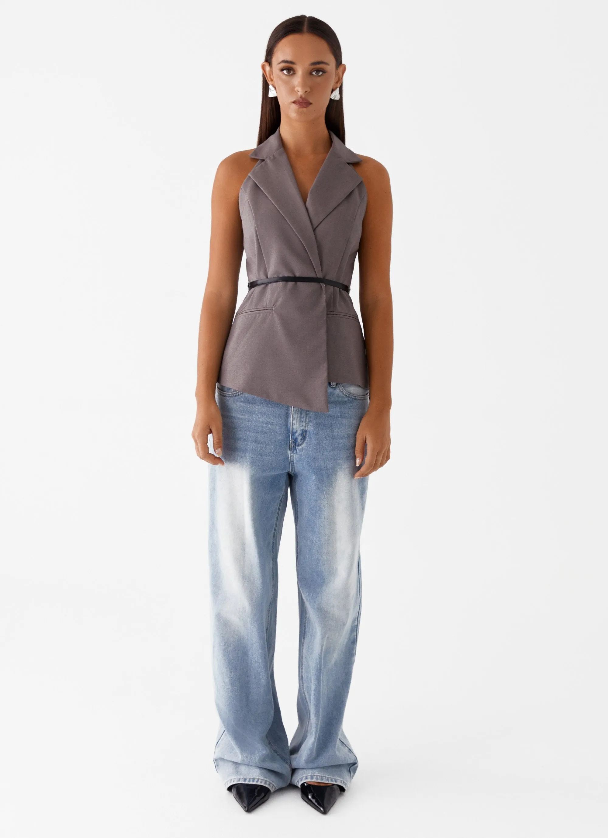 Marina Blazer Top - Grey sold by Peppermayo product image thumbnail 2