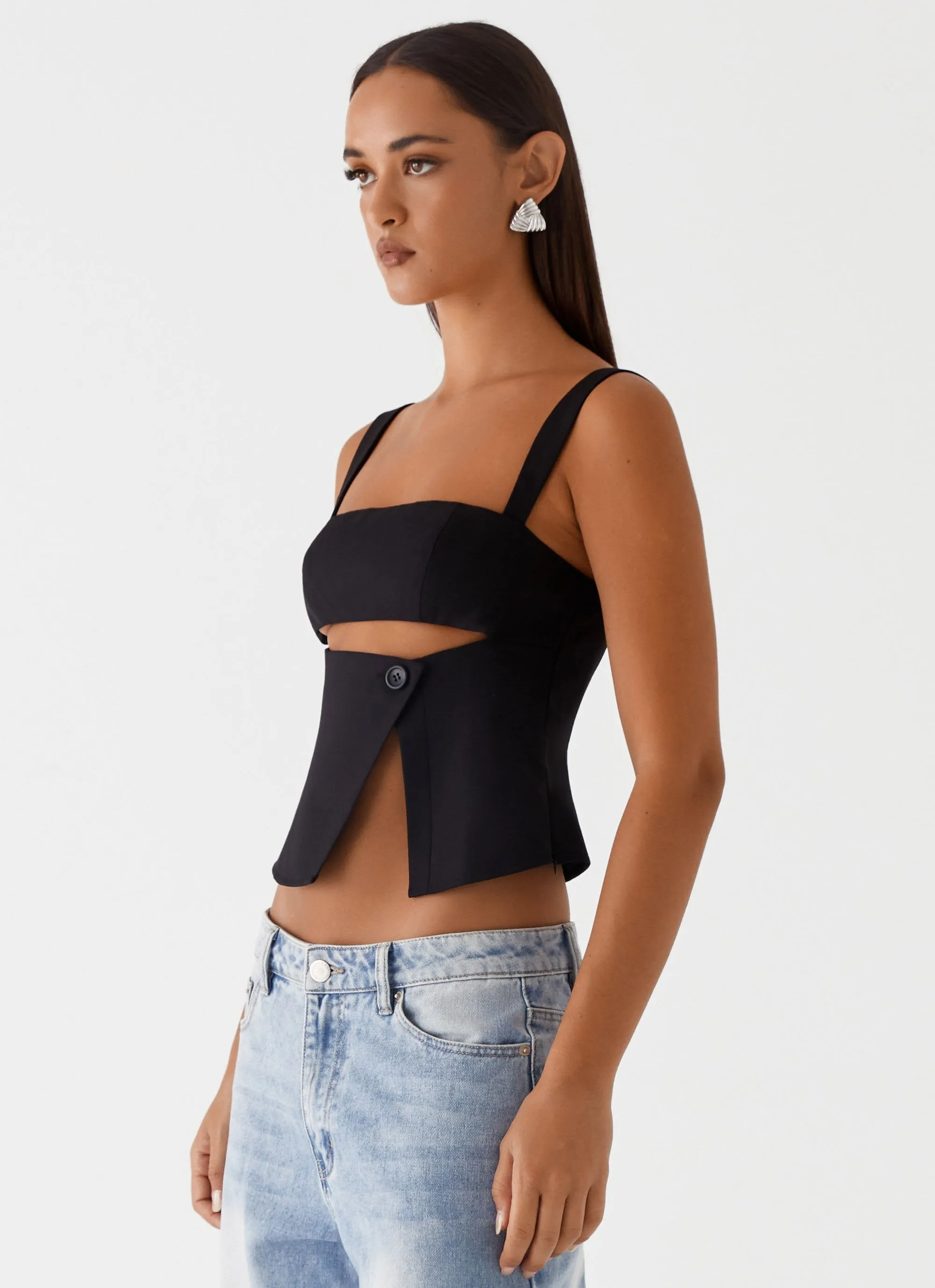 Pia Cut Out Top - Black sold by Peppermayo product image thumbnail 3