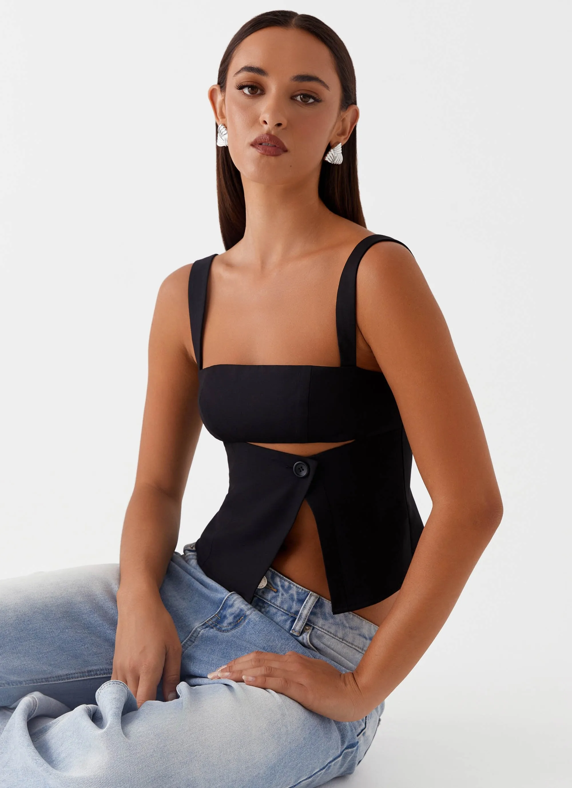 Pia Cut Out Top - Black sold by Peppermayo product image thumbnail 5