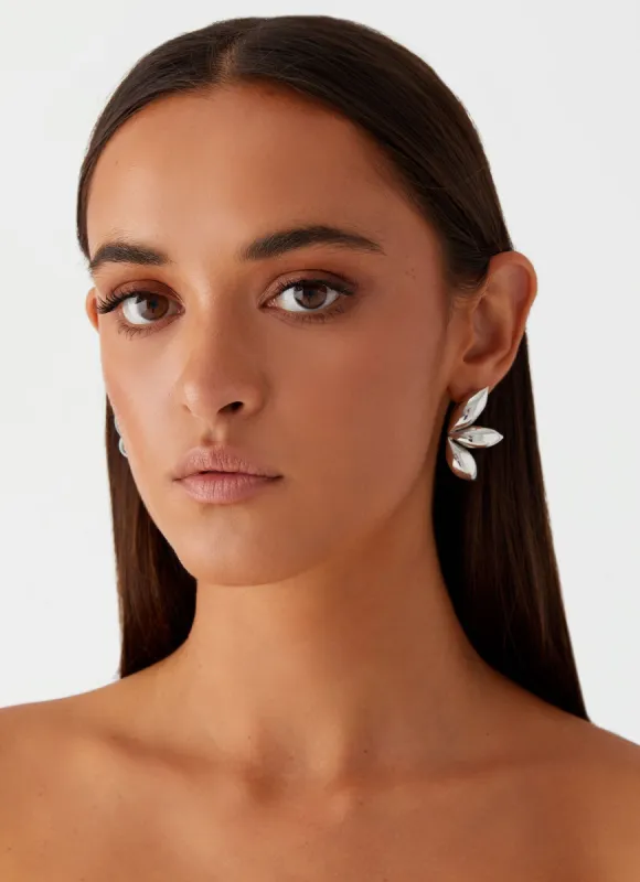 Priya Earrings - Silver sold by Peppermayo