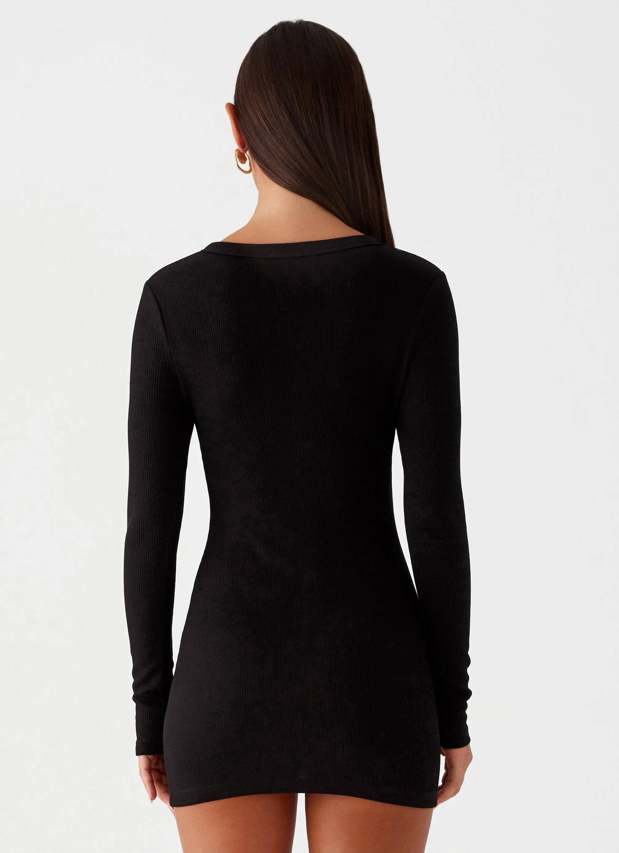 Ailee Long Sleeve Mini Dress - Black sold by Peppermayo product image thumbnail 3