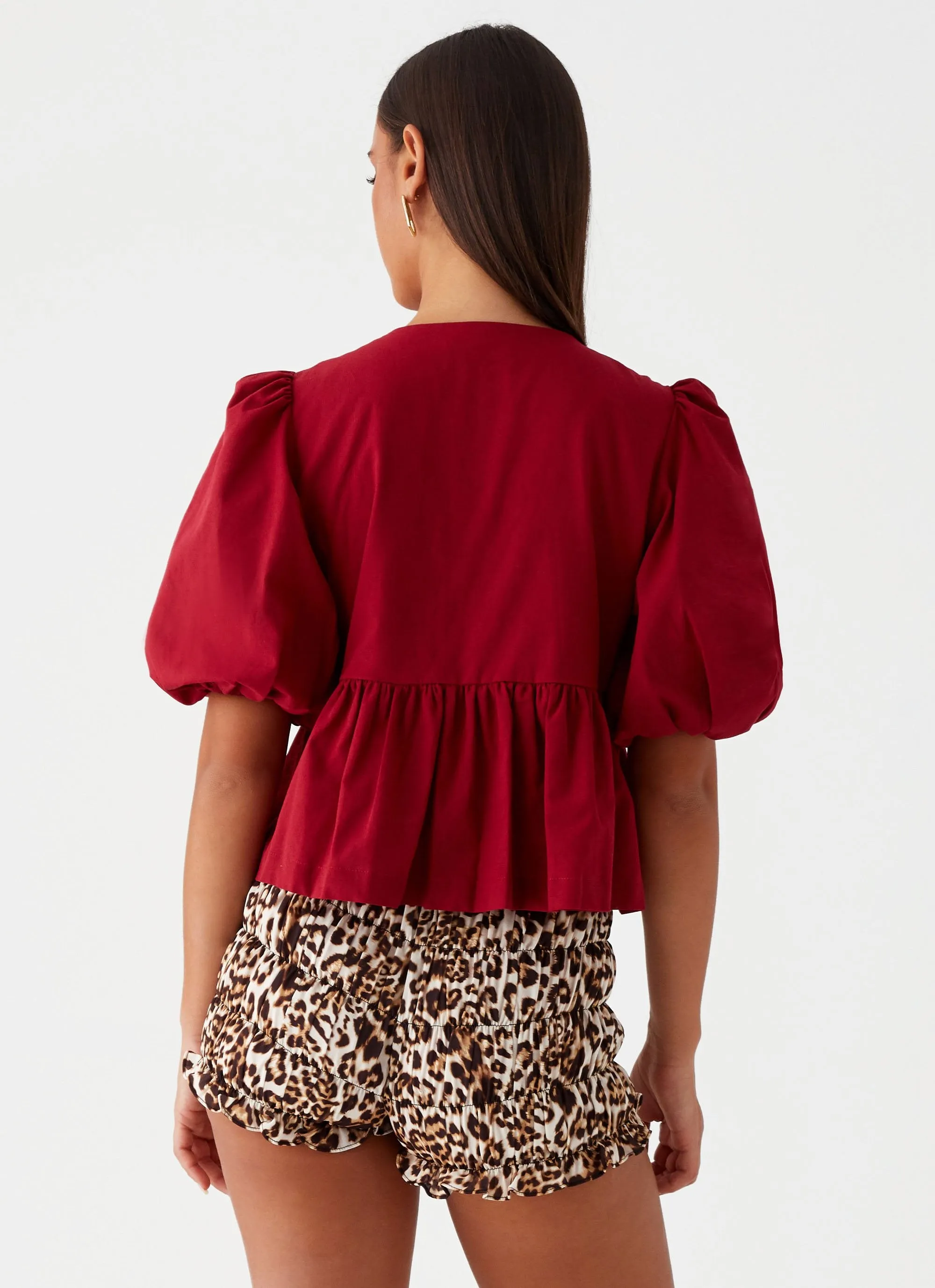 Western Wind Tie Top - Maroon sold by Peppermayo product image thumbnail 4