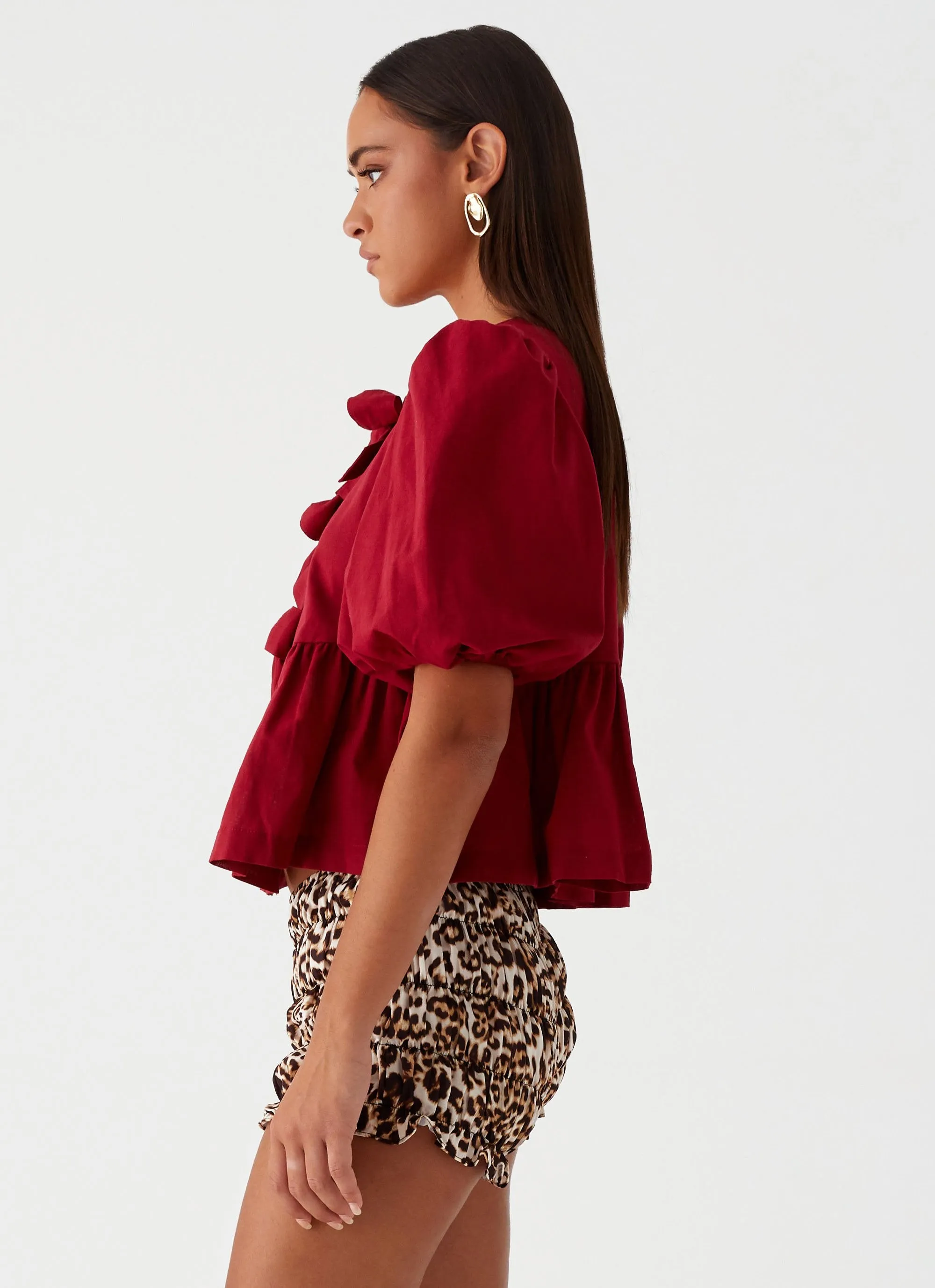 Western Wind Tie Top - Maroon sold by Peppermayo product image thumbnail 3