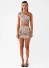 Addie Mini Dress - Leopard sold by Peppermayo