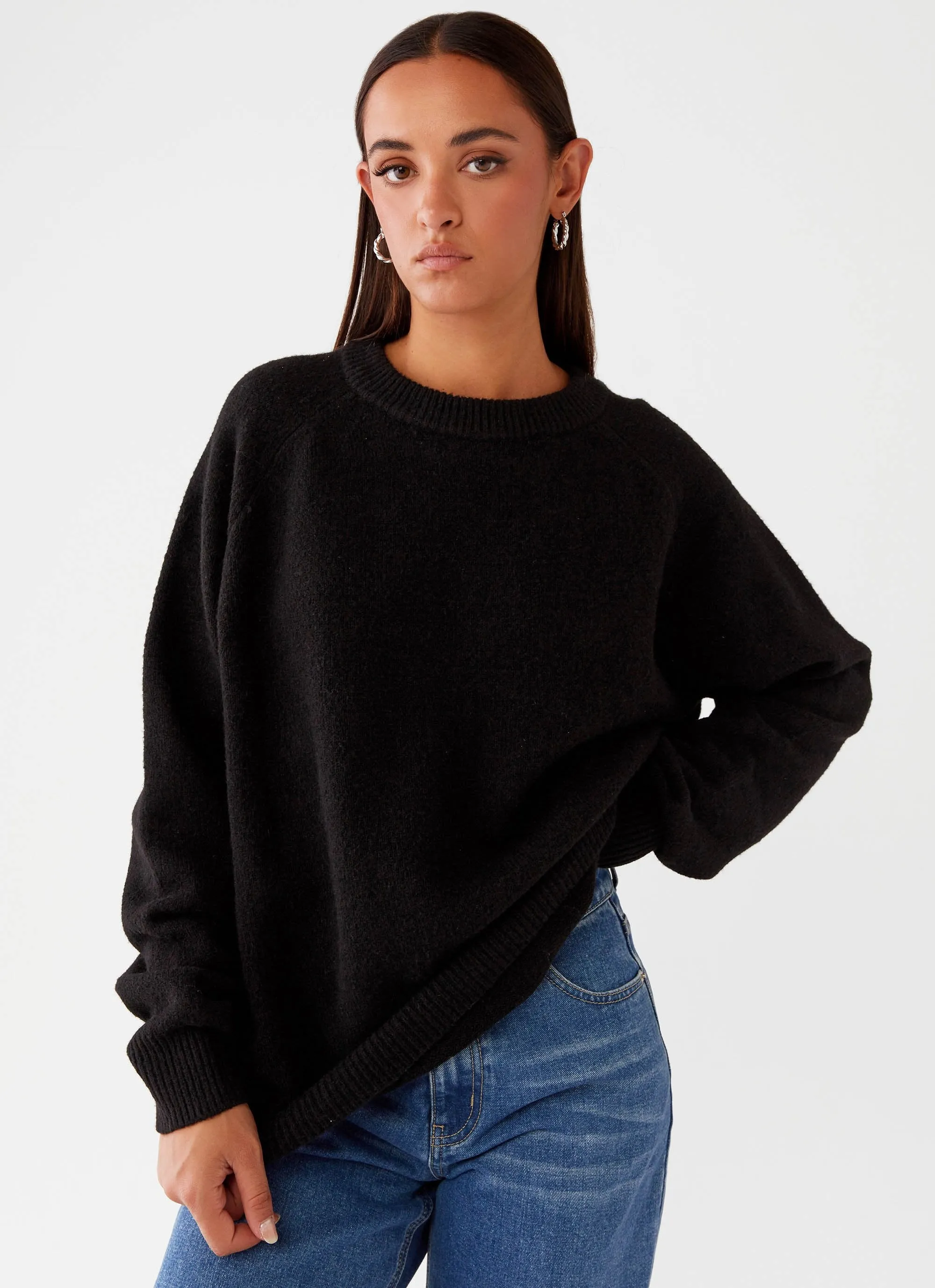 Gracie Mae Sweater - Black sold by Peppermayo