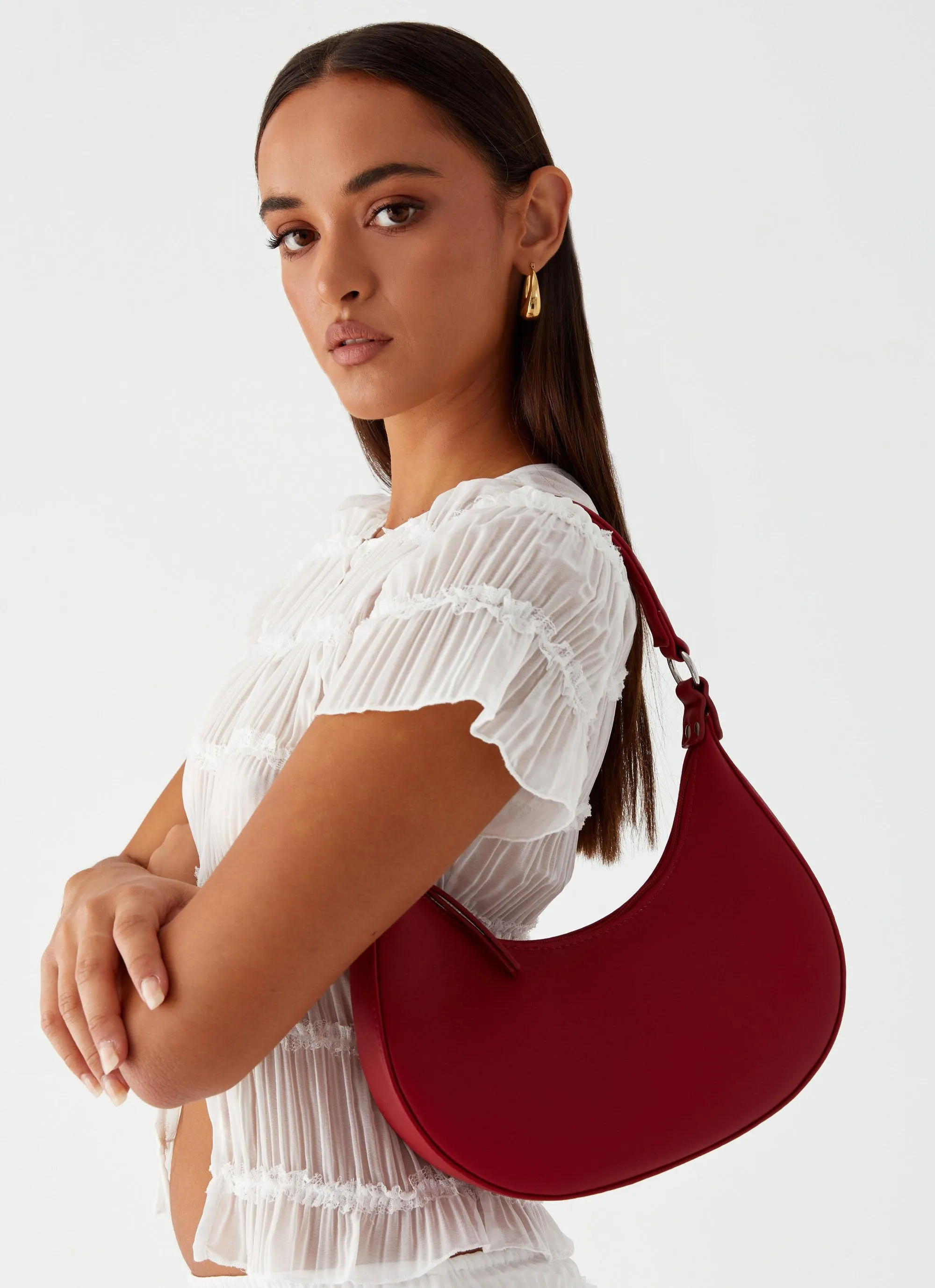 Posey Shoulder Bag - Red sold by Peppermayo