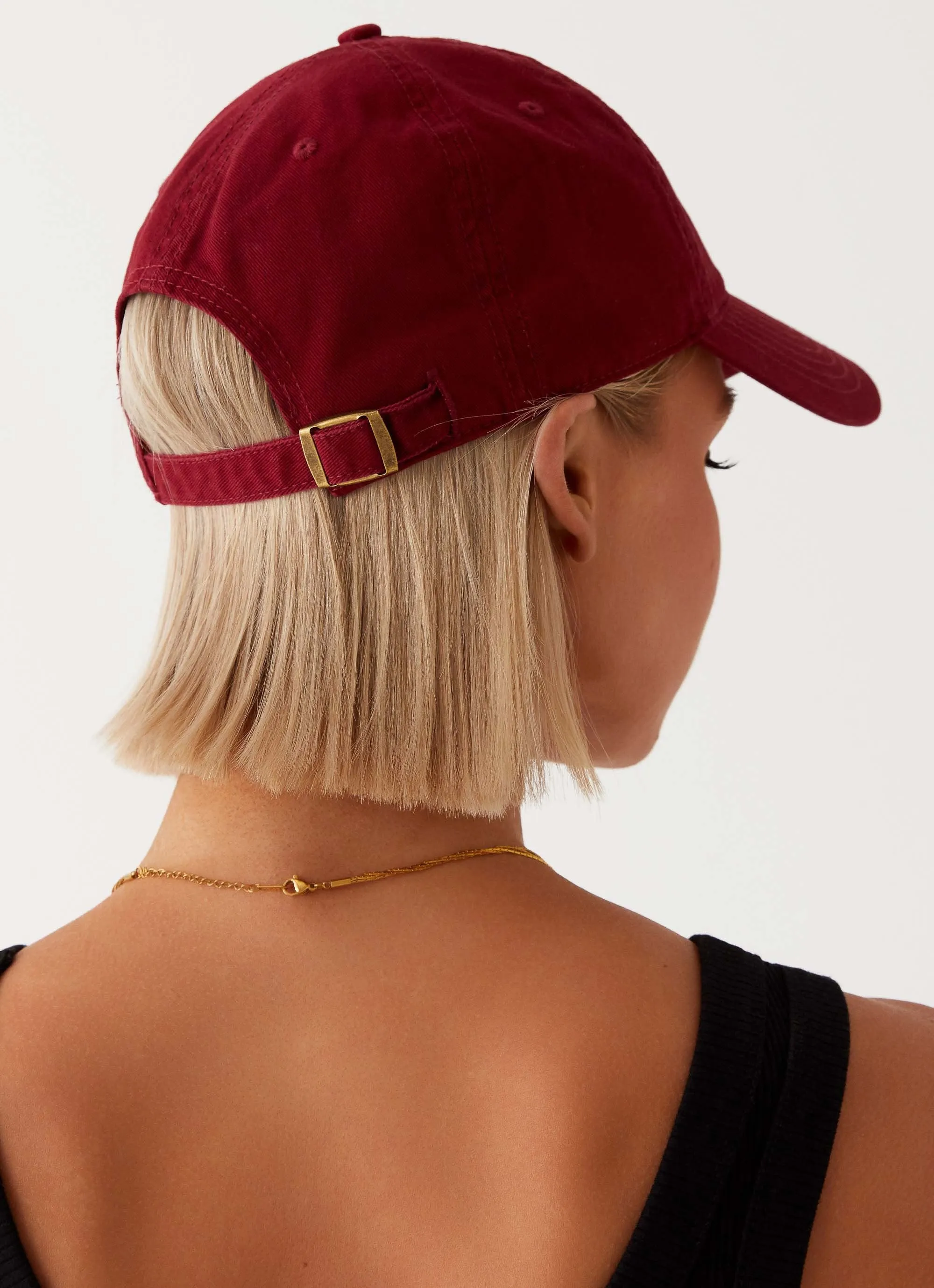Big Hit Baseball Cap - Maroon sold by Peppermayo product image thumbnail 3