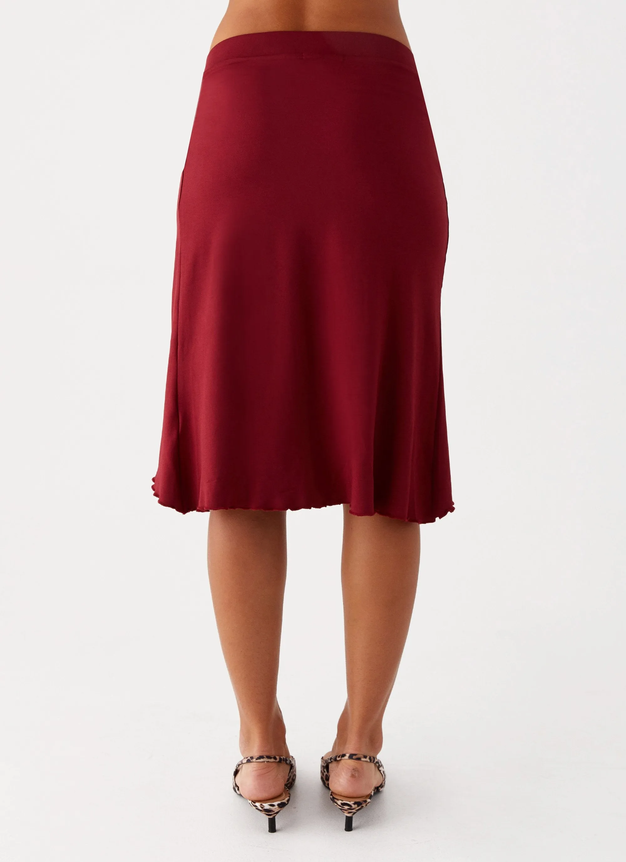 Shes A Lady Midi Skirt - Red sold by Peppermayo product image thumbnail 4